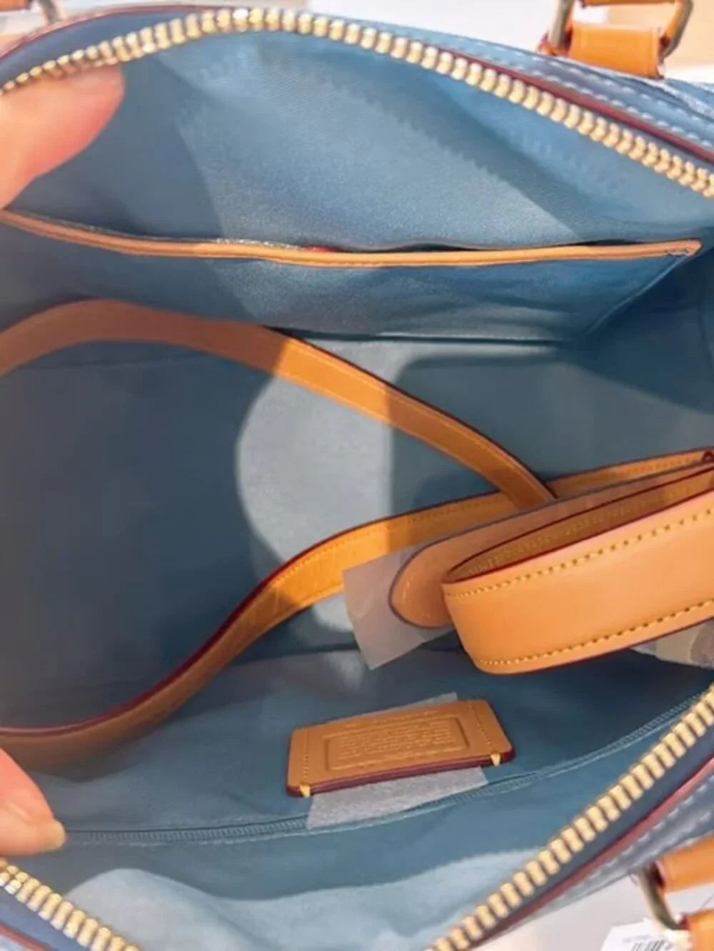 🌰Coach Rowan Satchel Bag In Signature Denim Canvas NWT CY699 - Picture 4 of 5